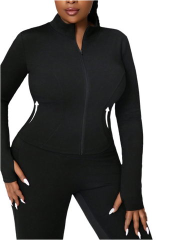 Giacca da palestra da donna con elasticità a 4 vie e taglie comode